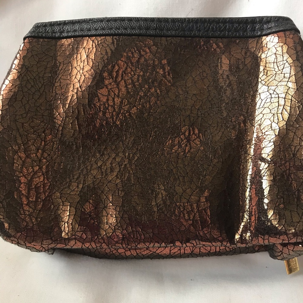 Lord & Taylor Brown Crackle Makeup Bag - Picture 5 of 5